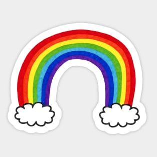 Over The Rainbow, Pink Background Sticker